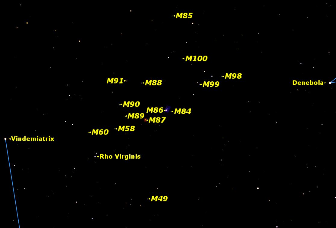 March of the Galaxies in the Spring Night Sky